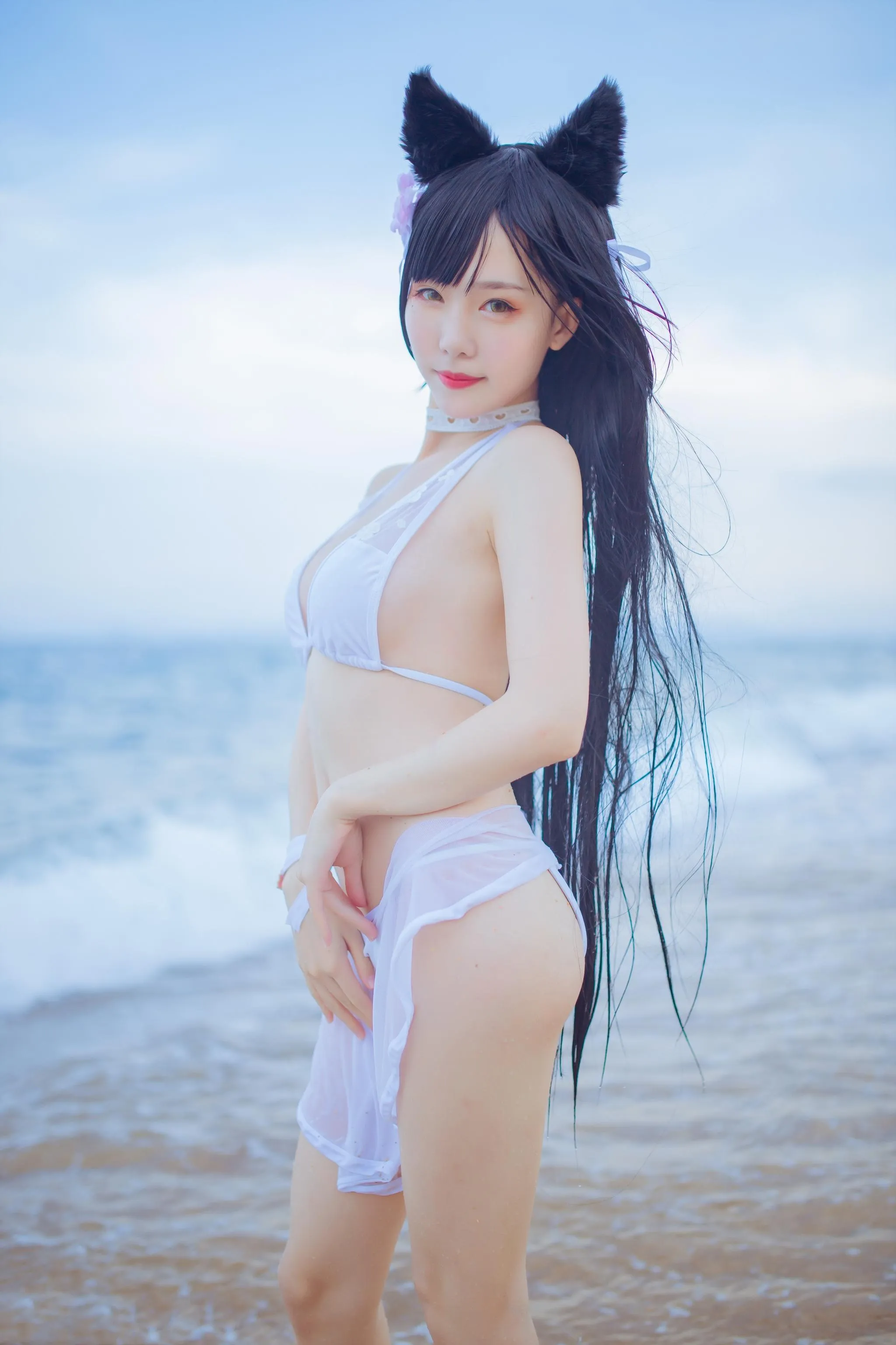 抖娘-利世 – NO.18 獒犬海边泳装 [41P]插图9
